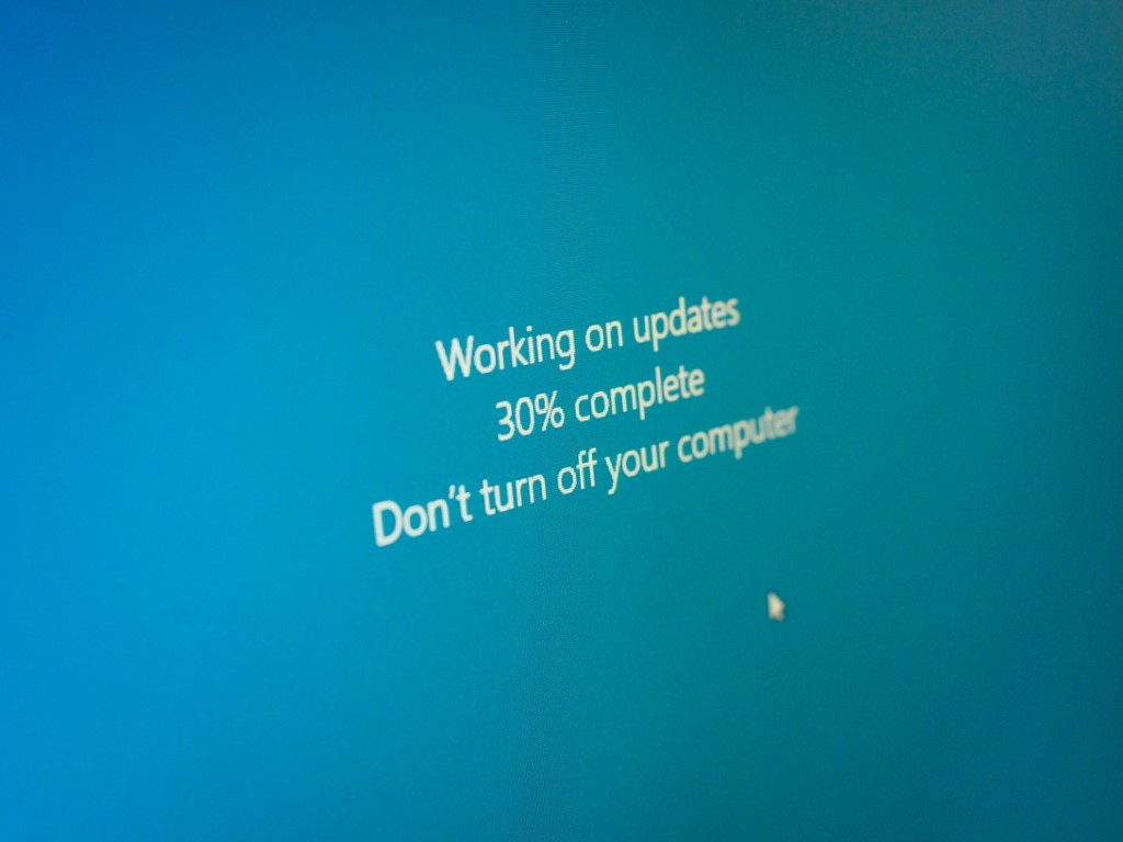 Mise à jour de Windows 10 en cours