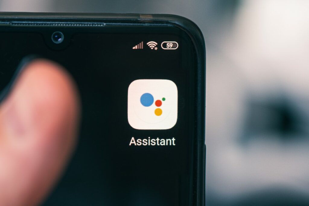Application de l'assistant Google sur smartphone
