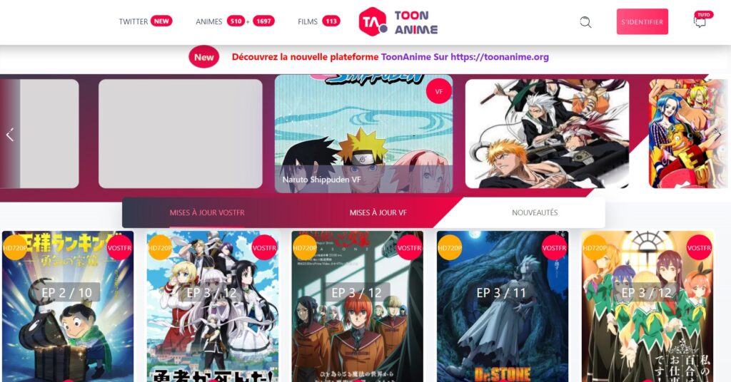 Regarder des animes sur Toon Anime