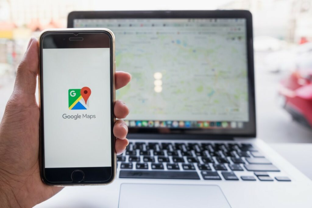 Google Maps sur smartphone et ordinateur