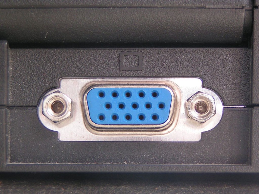 Le port VGA sur un écran